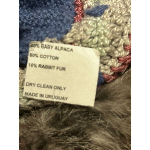 Roberta Frost Cardigan Sweater Alpaca Fur Trim Hand Knit‎ Small Cottagecore - Picture 8 of 8